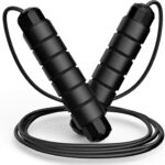 Loocio Jump Rope, Tangle-Free Rapid Speed Jumping Rope Cable with Ball Bearings for Women, Men & Kids, Adjustable Steel Jump Rope with Foam Handles for Home Gym Exercise Fitness Workout Equipment & Slim Body