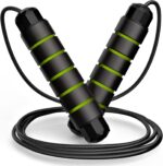 Loocio Jump Rope, Tangle-Free Rapid Speed Jumping Rope Cable with Ball Bearings for Women, Men & Kids, Adjustable Steel Jump Rope with Foam Handles for Home Gym Exercise Fitness Workout Equipment & Slim Body