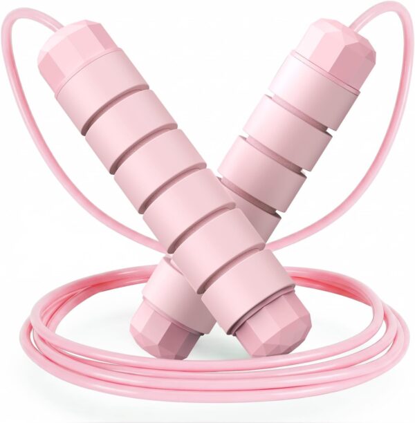 Loocio Jump Rope, Tangle-Free Rapid Speed Jumping Rope Cable with Ball Bearings for Women, Men & Kids, Adjustable Steel Jump Rope with Foam Handles for Home Gym Exercise Fitness Workout Equipment & Slim Body
